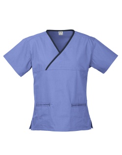 HEALTH BEAUTY/contrast ladies scrubs/H10722_midblue_navy SCRUBS